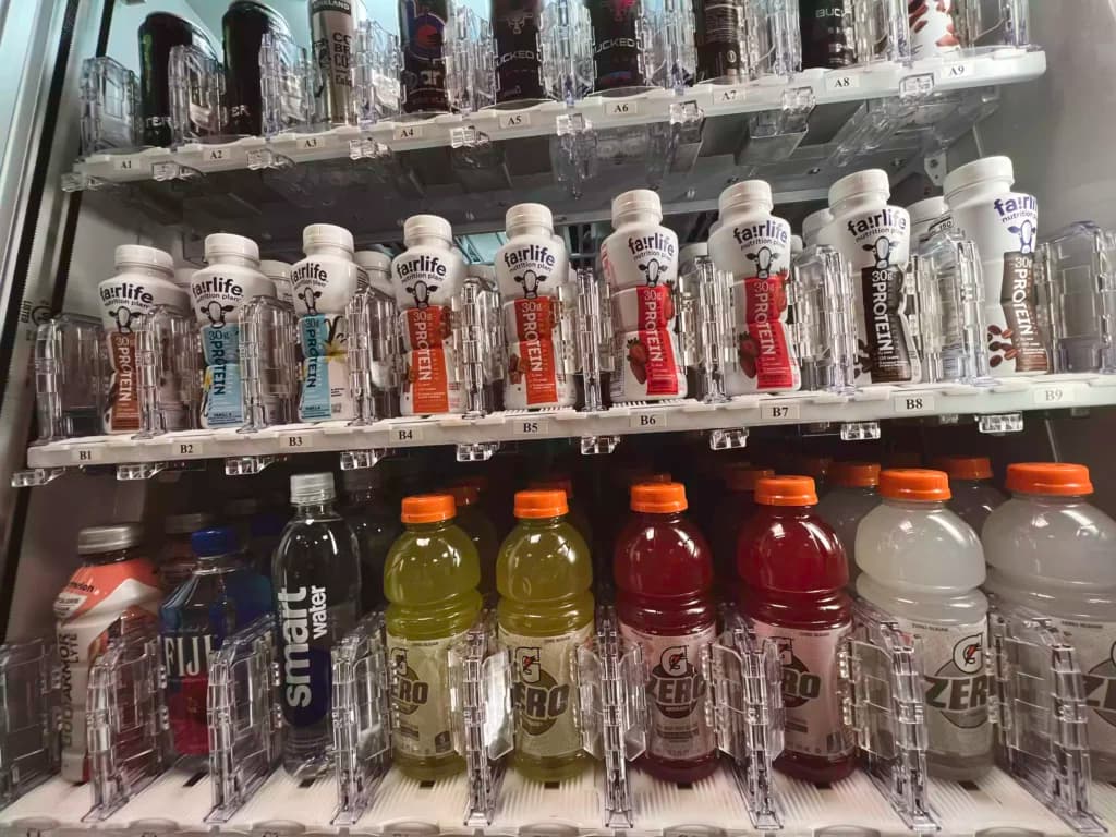 Healthy Drinks in a Drink Vending Machine